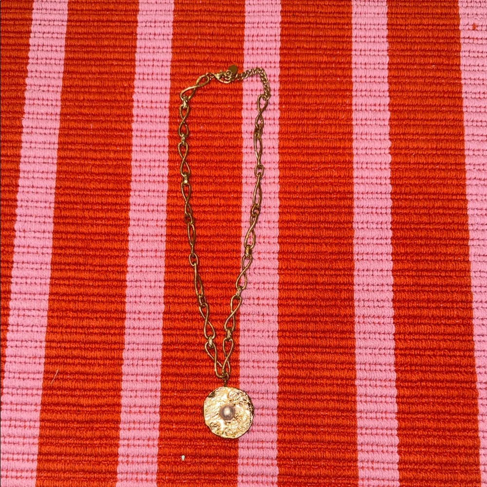 Gold Pendant Necklace with Pearl Accent - Women Jewelry - Picture 2 of 3